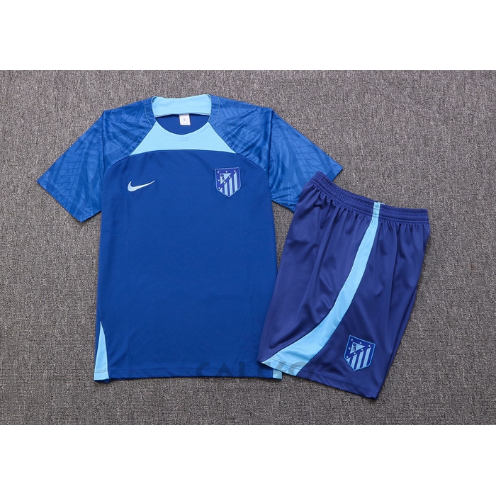 Tuta da Track Atletico Madrid Manica Corta 2022-2023 Blu - Pantaloncini